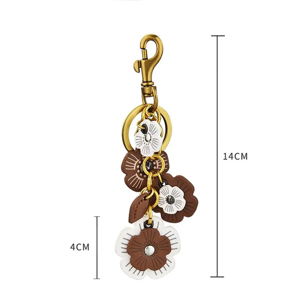 New Retro Bag Hanging Ornaments Elegant Lightweight Flower Keychain Multipurpose Backpack Pendant Decoration Pendant