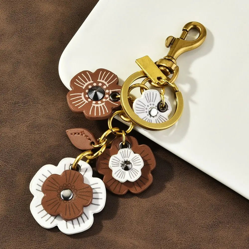New Retro Bag Hanging Ornaments Elegant Lightweight Flower Keychain Multipurpose Backpack Pendant Decoration Pendant