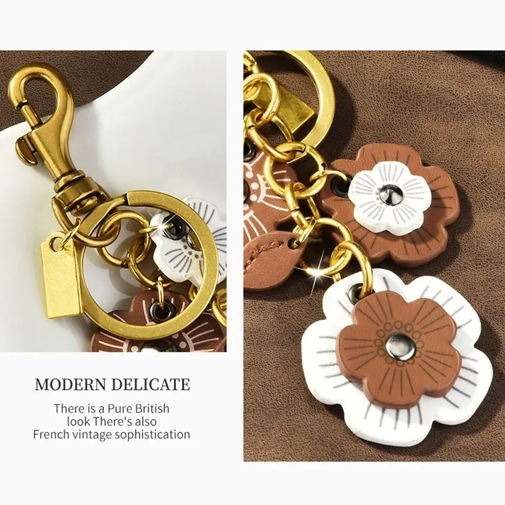 New Retro Bag Hanging Ornaments Elegant Lightweight Flower Keychain Multipurpose Backpack Pendant Decoration Pendant